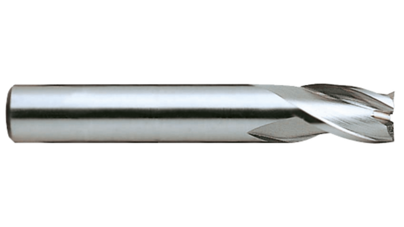 RS PRO 直柄键槽铣刀, 碳化制, 3刃, Φ4mm刀头, 可切割14mm长