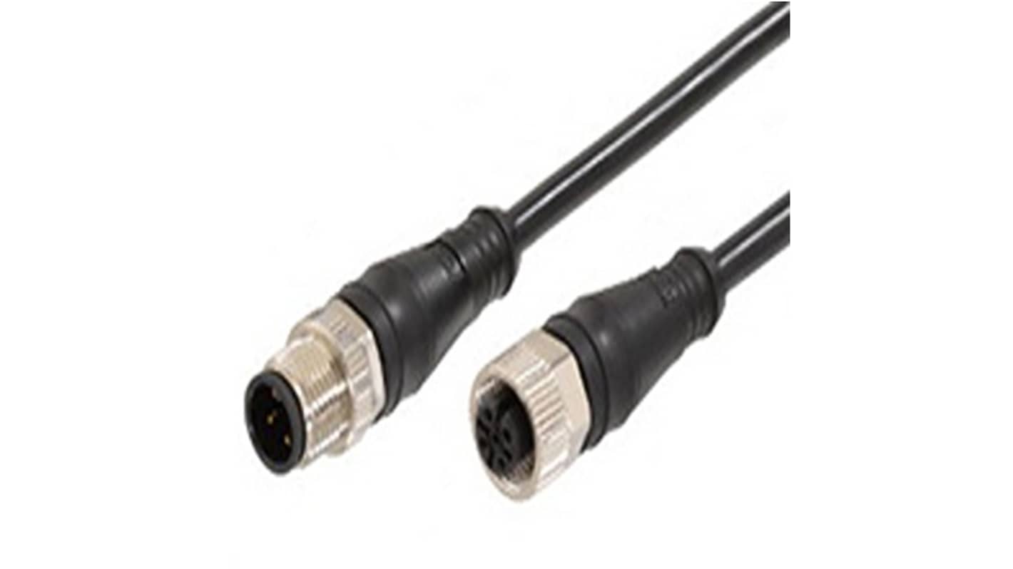 Kabel przemysłowy konfekcjonowany ze złączem Złącze M12 długość 3m Rodzaj A Żeńskie Złącze B Złącze M12
