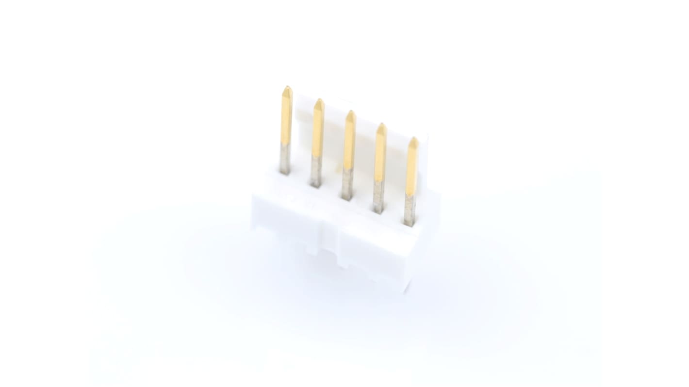 Molex 垂直 基板接続用ピンヘッダ 5極 2.54mm 1列, スルーホール実装