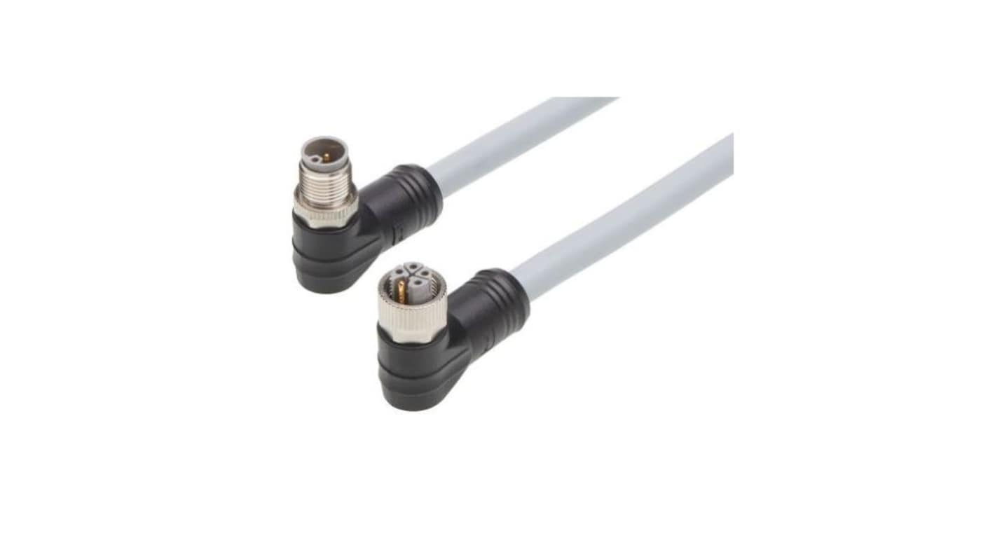 Kabel przemysłowy konfekcjonowany ze złączem Złącze M12 długość 20m Rodzaj A Żeńskie Złącze B Złącze M12