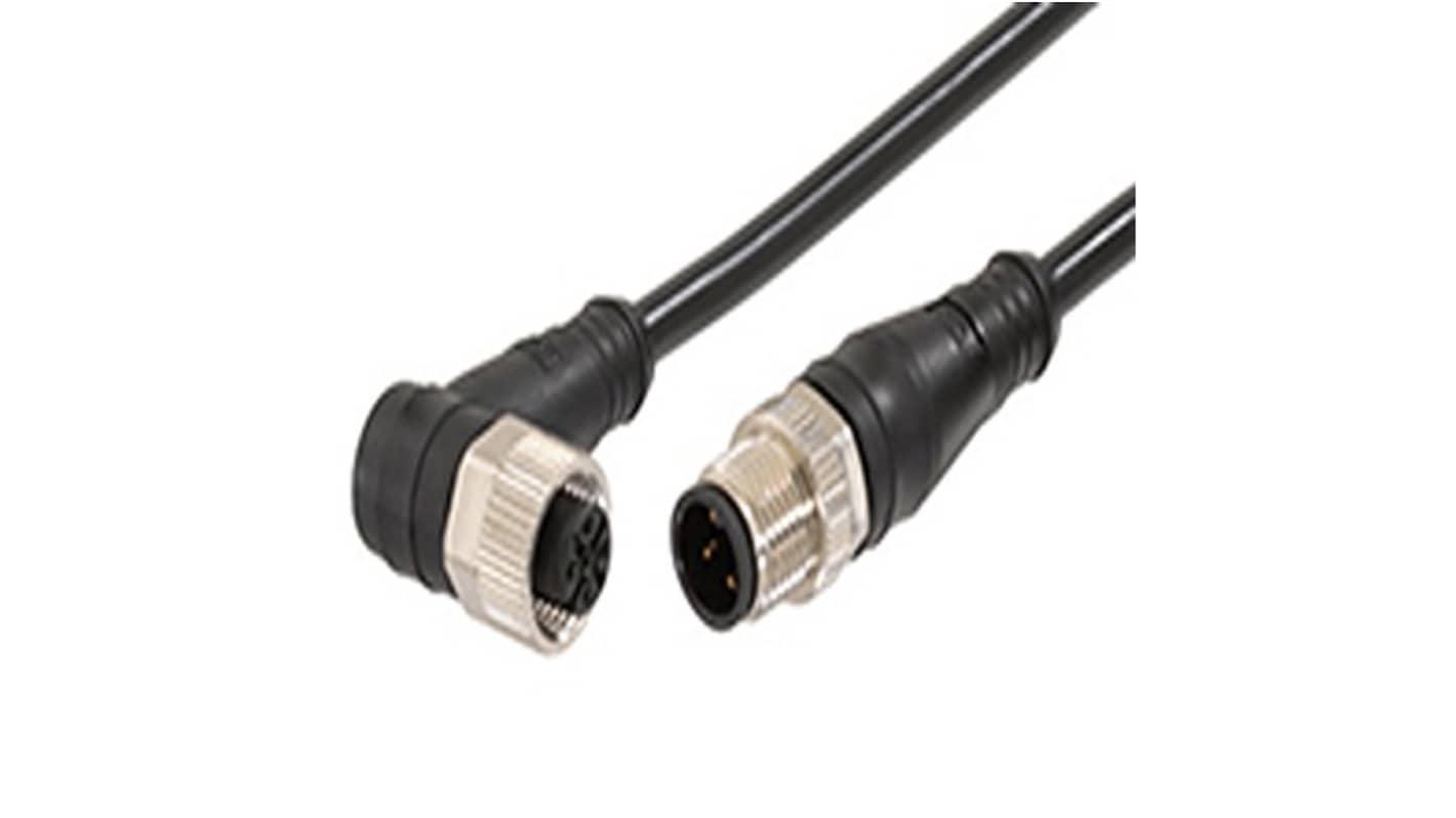 Kabel przemysłowy konfekcjonowany ze złączem Złącze M12 długość 5m Rodzaj A Żeńskie Złącze B Złącze M12