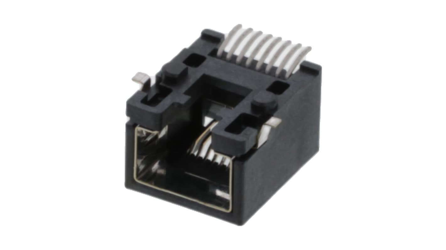 Molex RJ45六类水晶头, 电缆安装, 单口, 8路, 直向, 95540系列