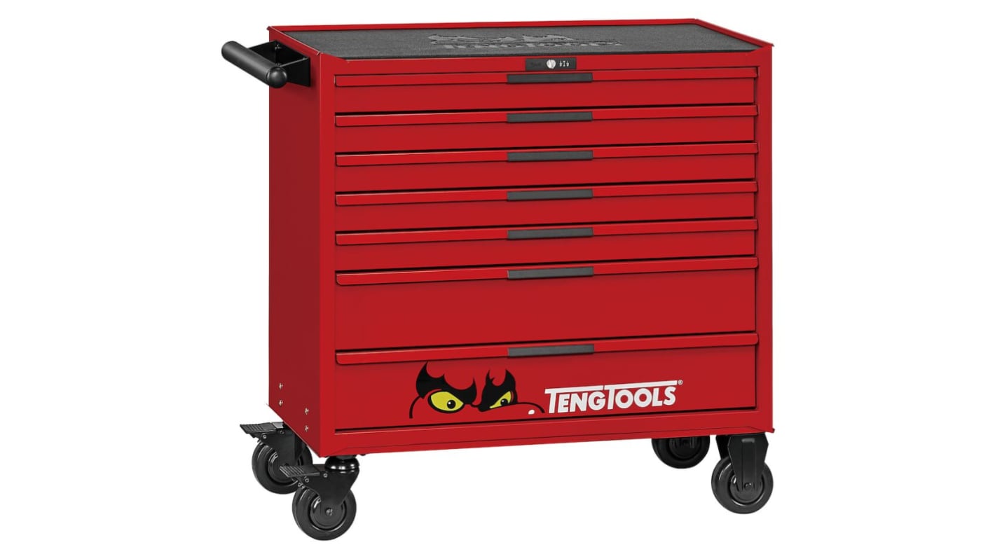 Teng Tools Stahl Rollenschrank 7 Schubladen mit Rollen x 964mm x 813mm