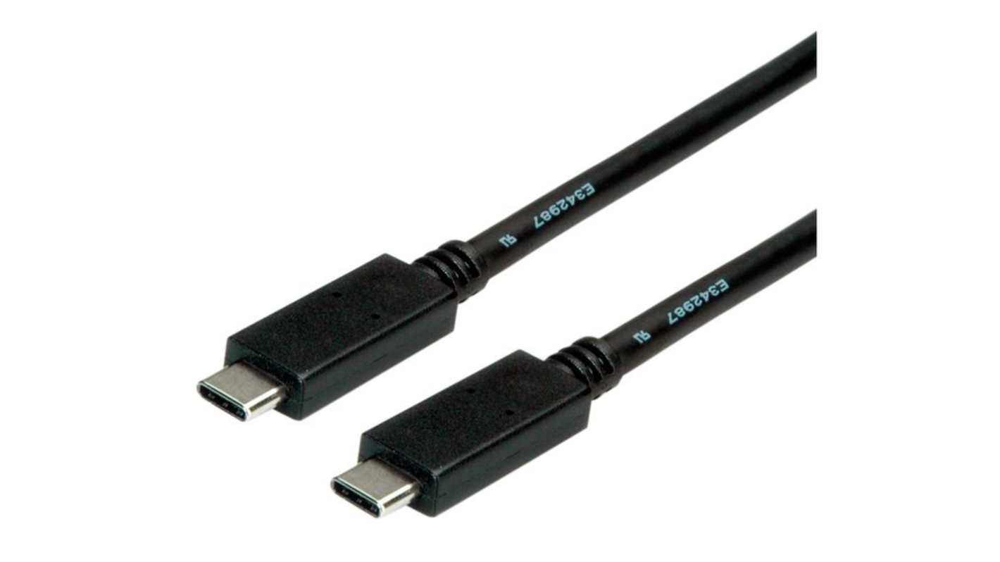 Roline USB 3.2, Male USB C to Male USB C, 10Gbps, 2m