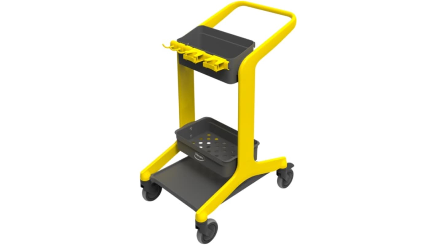 Vikan 2 Shelf Stainless Steel Trolley Trolley, 20kg Load