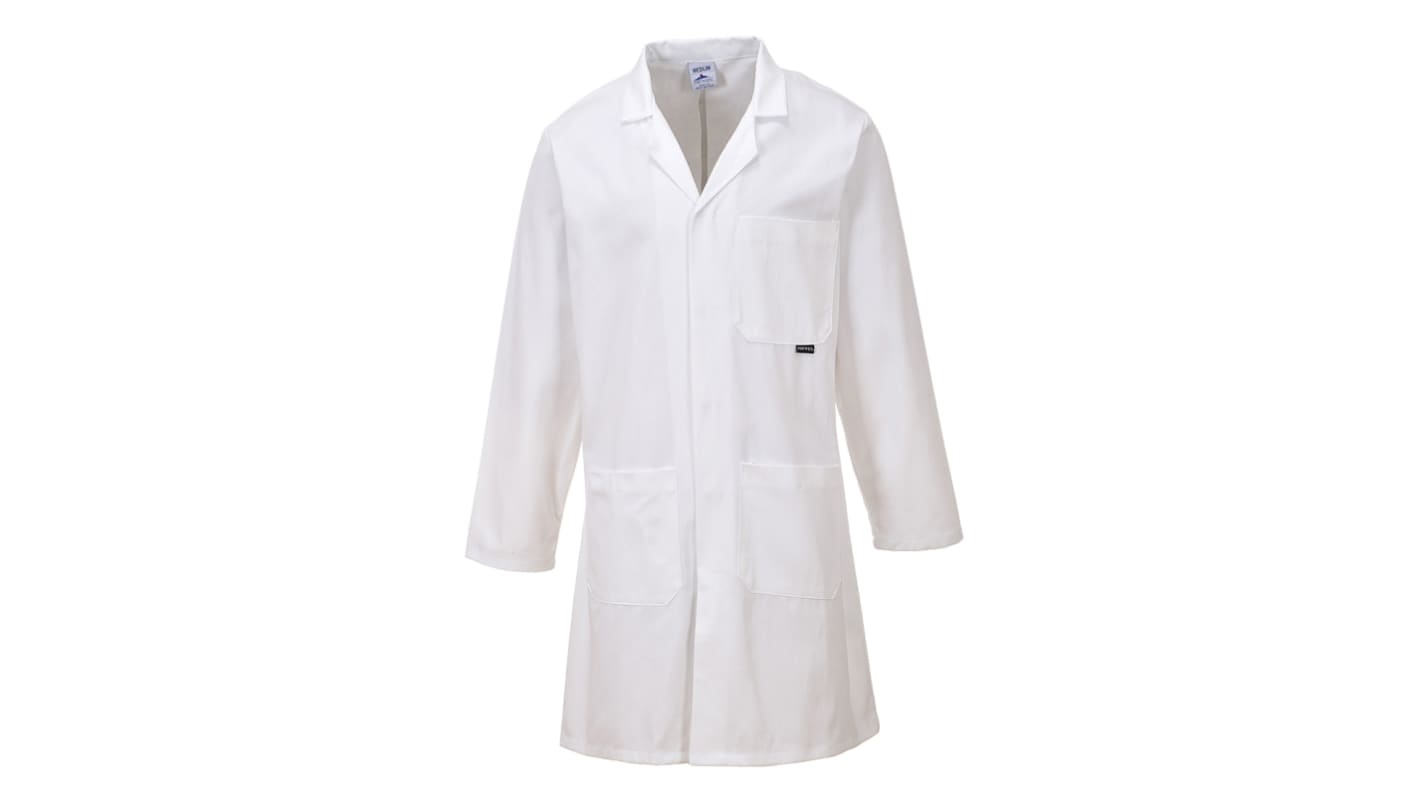 Portwest White Unisex Work Coat, L
