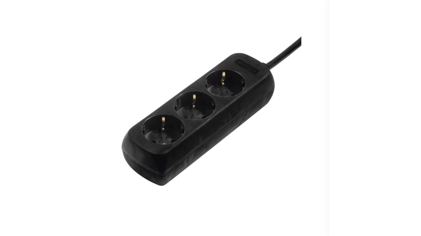 Hama 3 Gang Power Distribution Unit, 1.4m Cable, 16A, 250 V