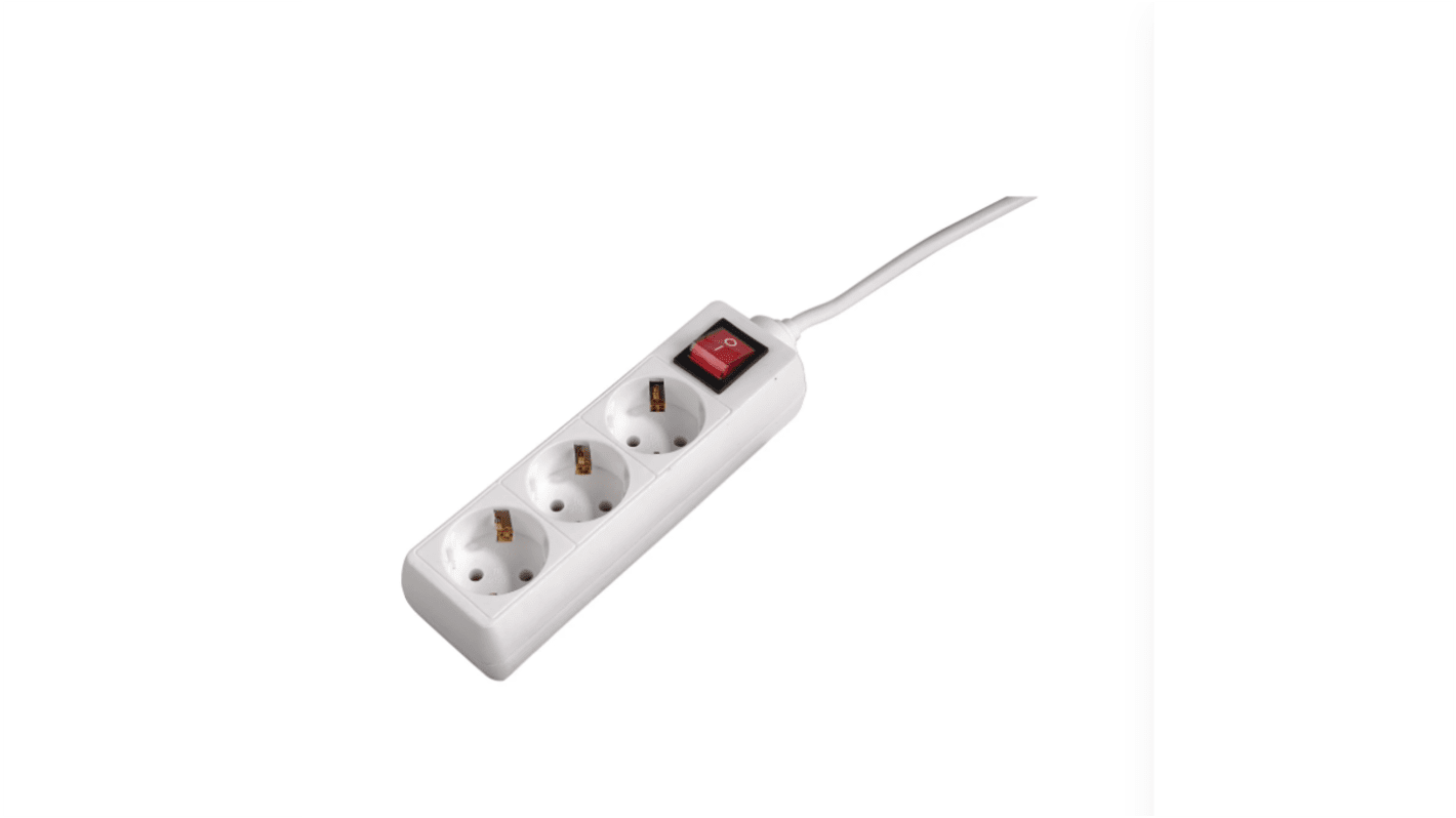 Hama 3 Gang Power Distribution Unit, 3m Cable, 250 V