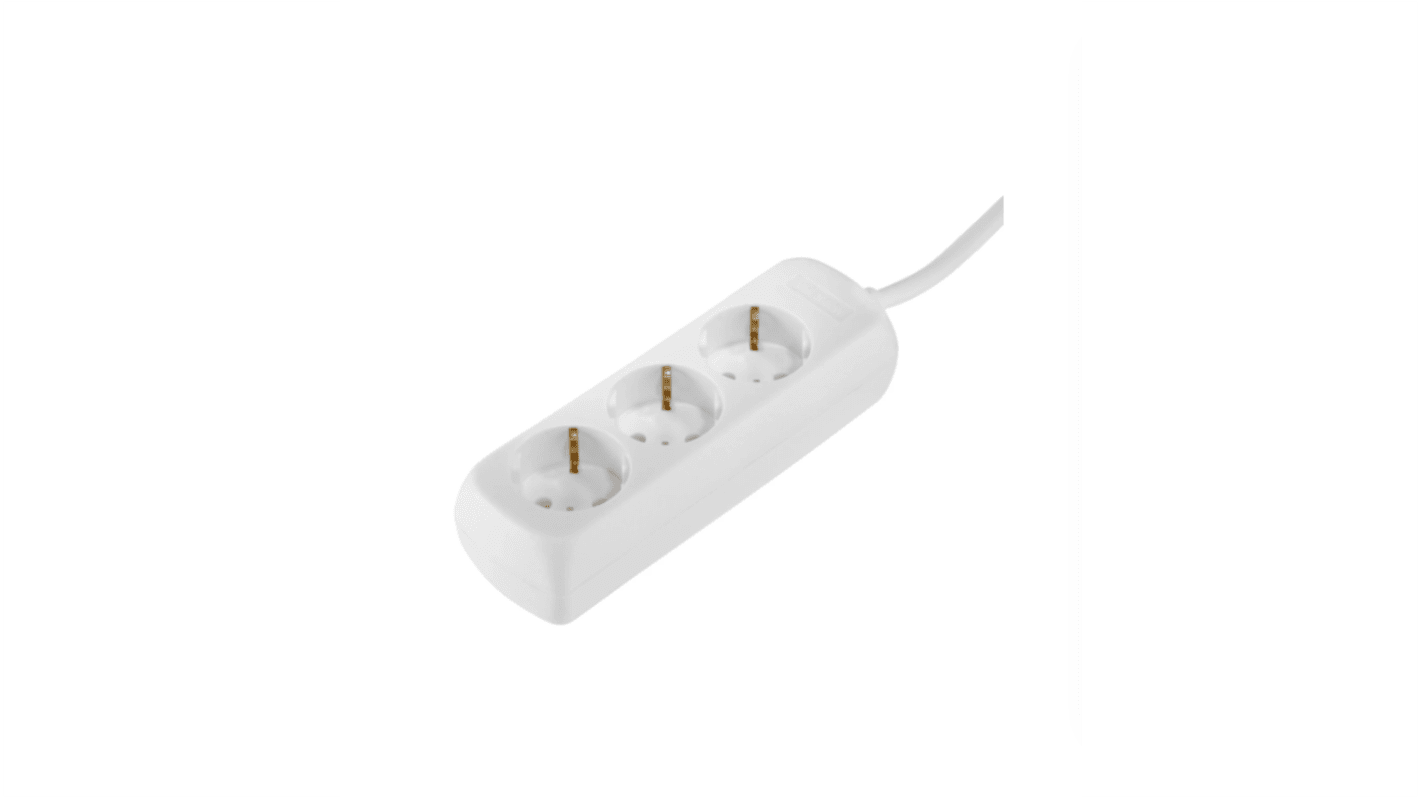 Hama 3 Gang Power Distribution Unit, 3m Cable, 16A, 250 V