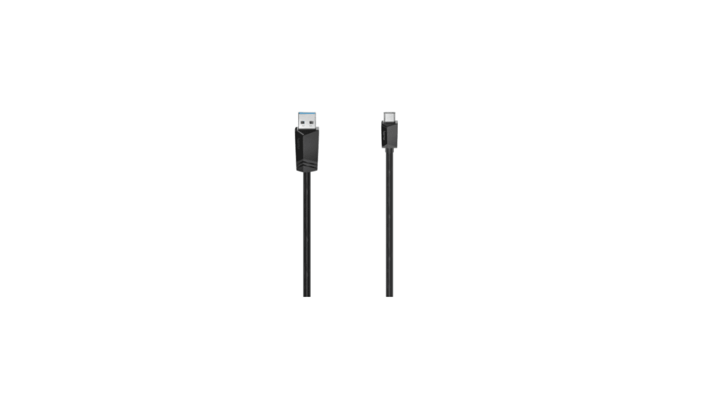 Hama USB 3.2, Male USB C to Male USB A, 5000Mbps, 1.5m