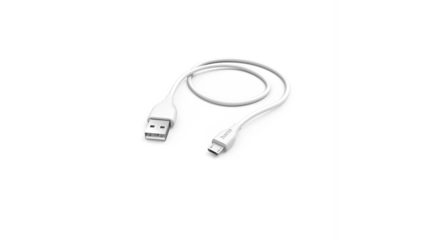 Hama USB 2.0, Male Micro USB B to Male USB A, 480Mbps, 1.5m