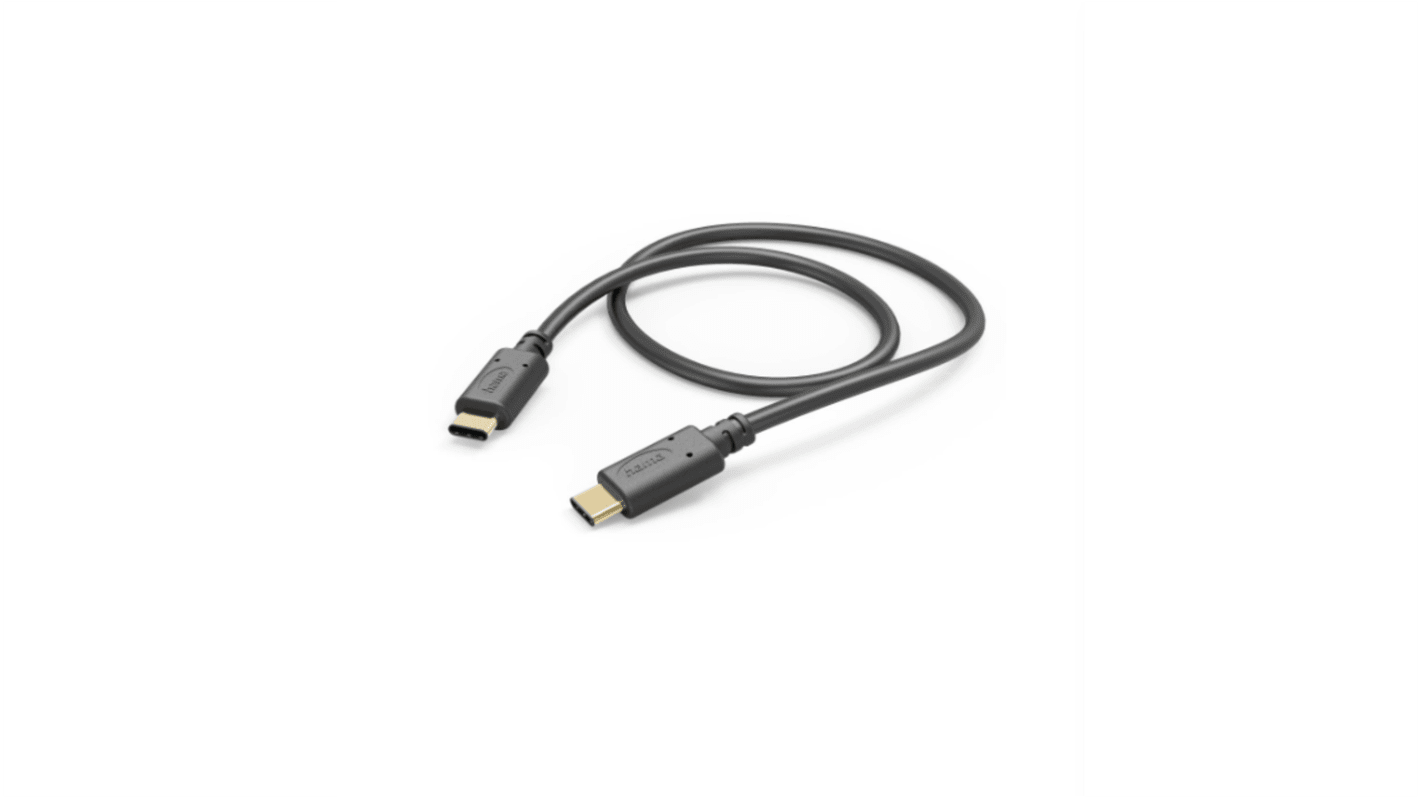 Hama USB 2.0, Male USB C to Male USB C, 480Mbps, 1m