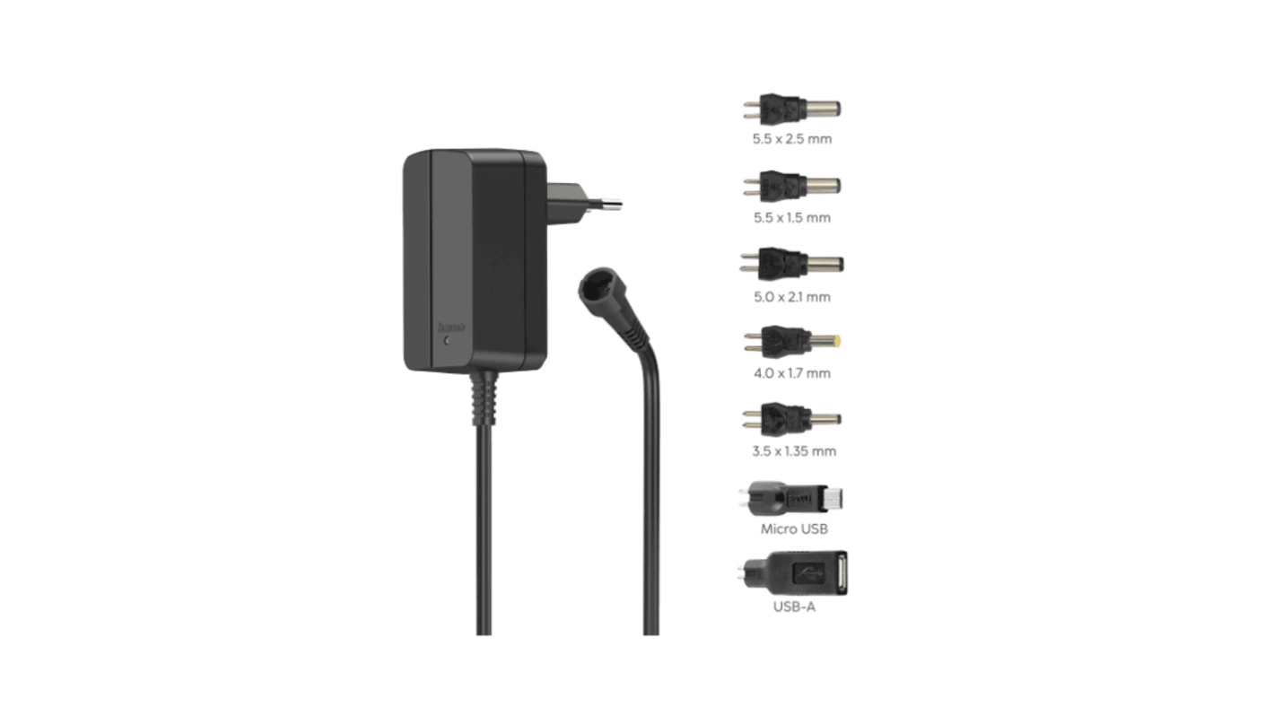 Alimentatore da parete Hama 3 → 12V, 1A, spina Euro 2 poli
