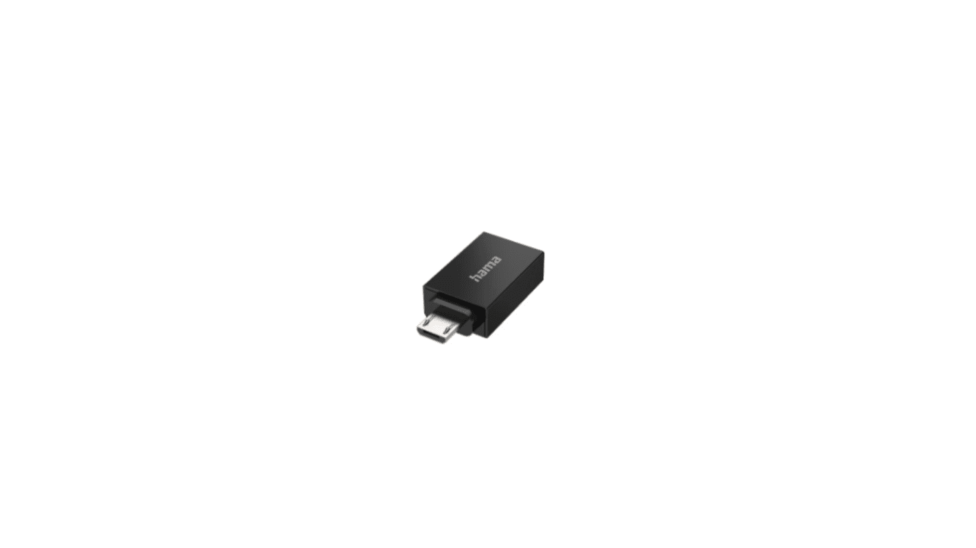 Hama Straight, Plug-In, Male to Female- Dual Port Type Micro USB B, USB A 2.0 USB Adaptor