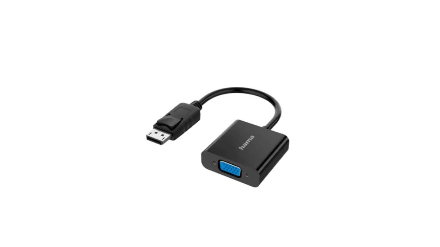 Hama DisplayPort to VGA Adapter, 1920 x 1080 Maximum Resolution