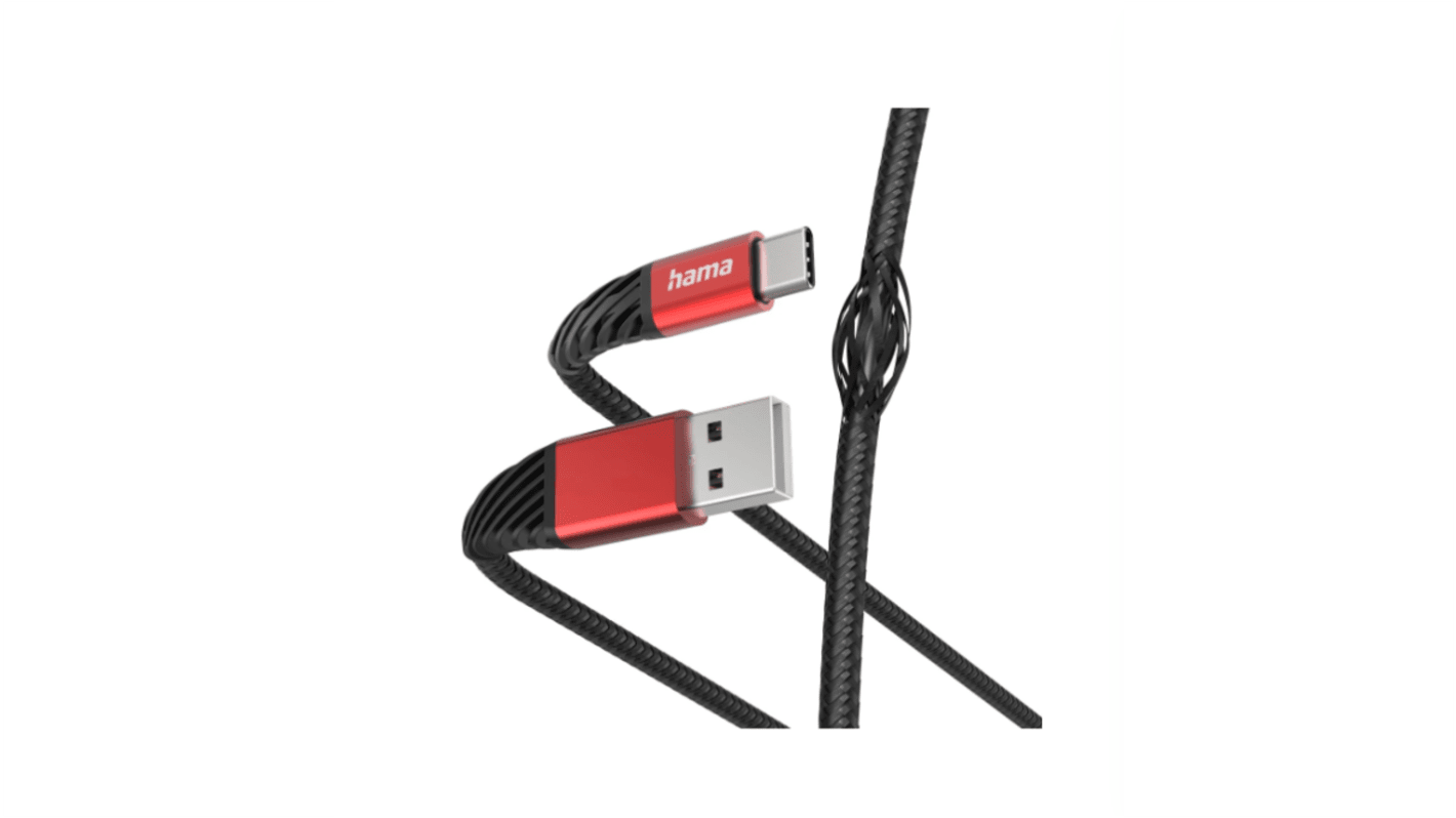 Hama USB 2.0, Male USB C to Male USB A, 480Mbps, 1.5m