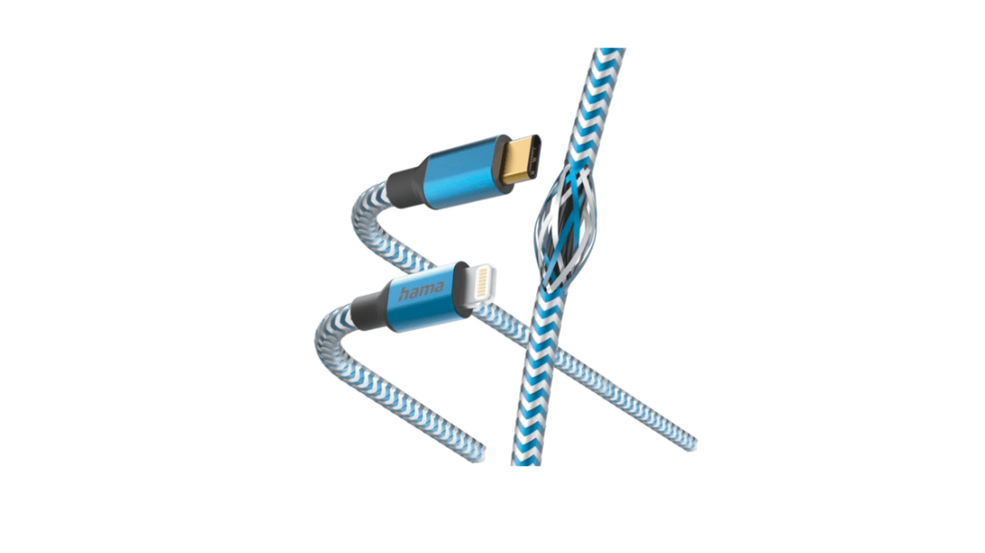 Hama USB-C充电线, Lightning公插转USB C公插, 1.5m长, USB 2.0