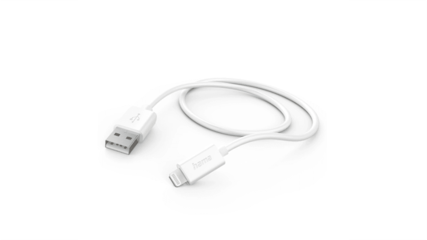 Hama USB 2.0, Male Lightning to Male USB A, 480Mbps, 1m