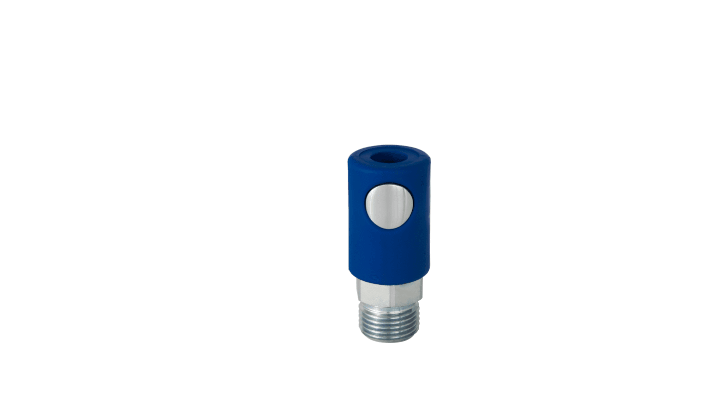 RS PRO Plastic, Steel Female Pneumatic Quick Connect Coupling, NPT 1/4 Male Threaded