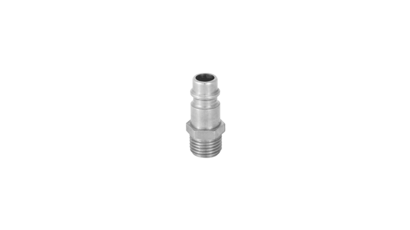 RS PRO Brass Male Pneumatic Quick Connect Coupling, 1/4 BSP Male Threaded