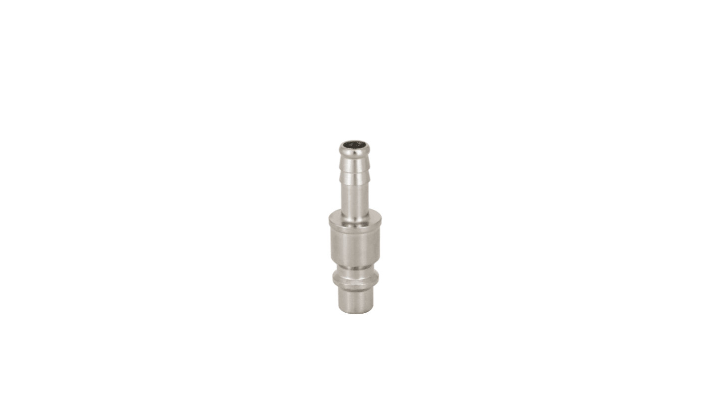 RS PRO Brass, Steel Male Pneumatic Quick Connect Coupling, 8mm Hose Barb