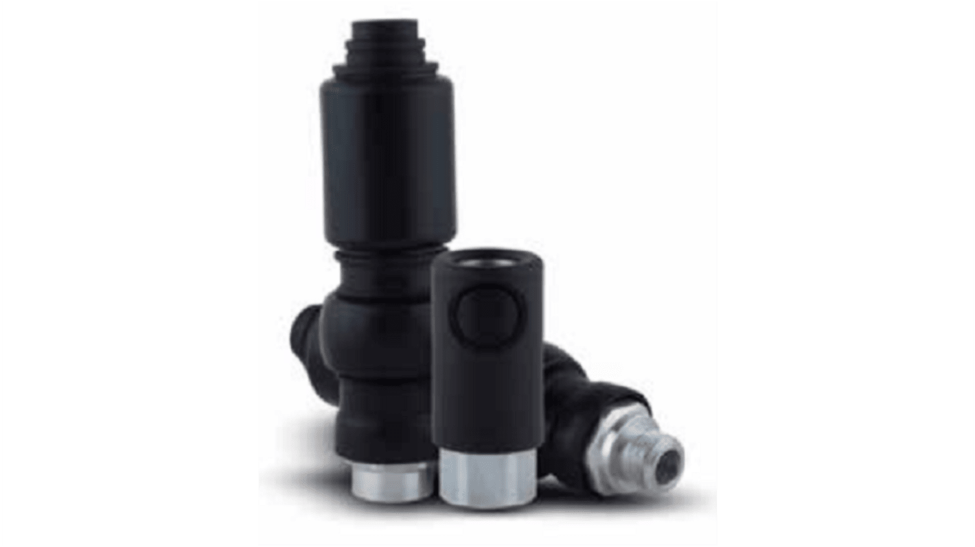 RS PRO Stainless Steel Male Pneumatic Quick Connect Coupling, 8mm Hose Barb