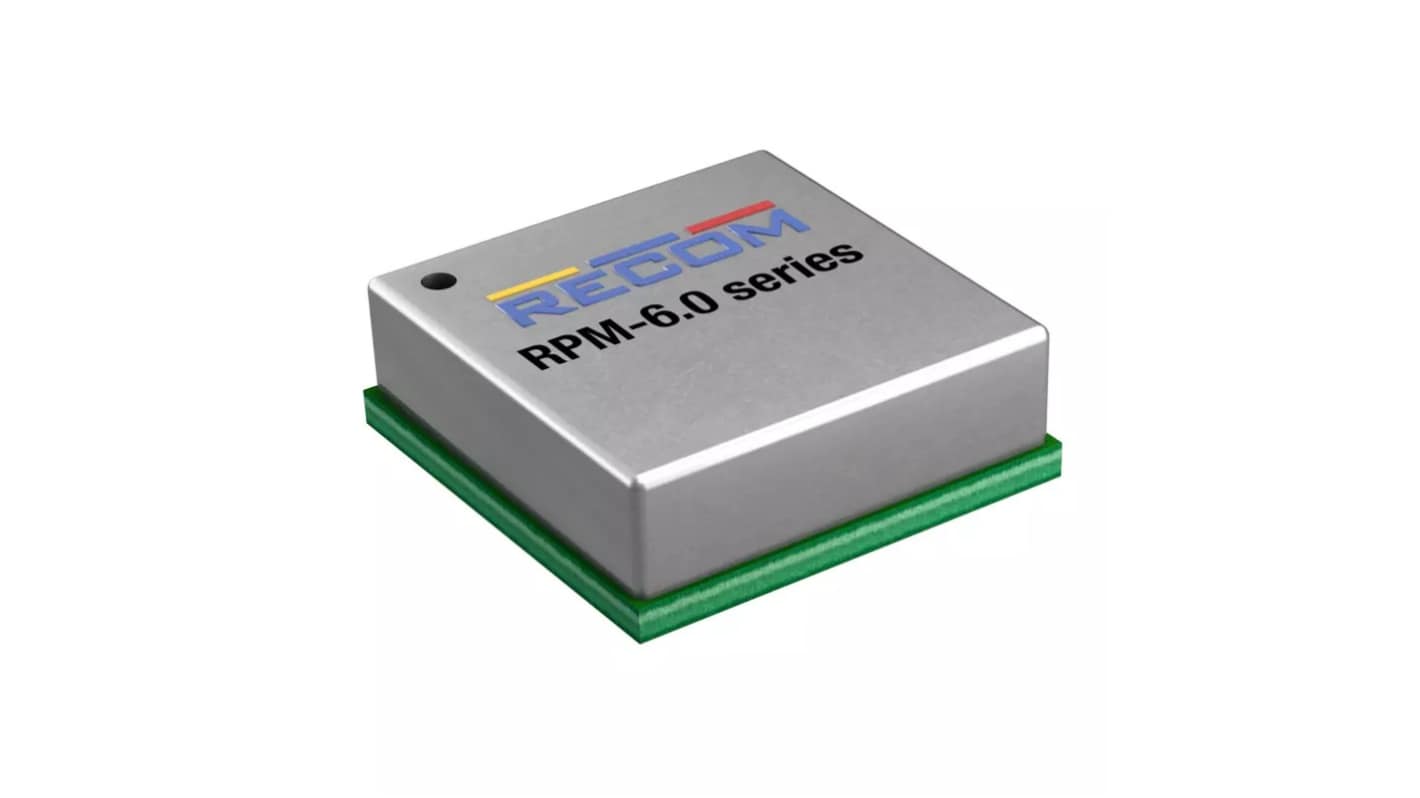 Recom RPM-6.0 DC-DC Converter, 5V dc/ 6A Output, 4 → 15 V dc Input, 30W, Surface Mount, +85°C Max Temp -40°C Min
