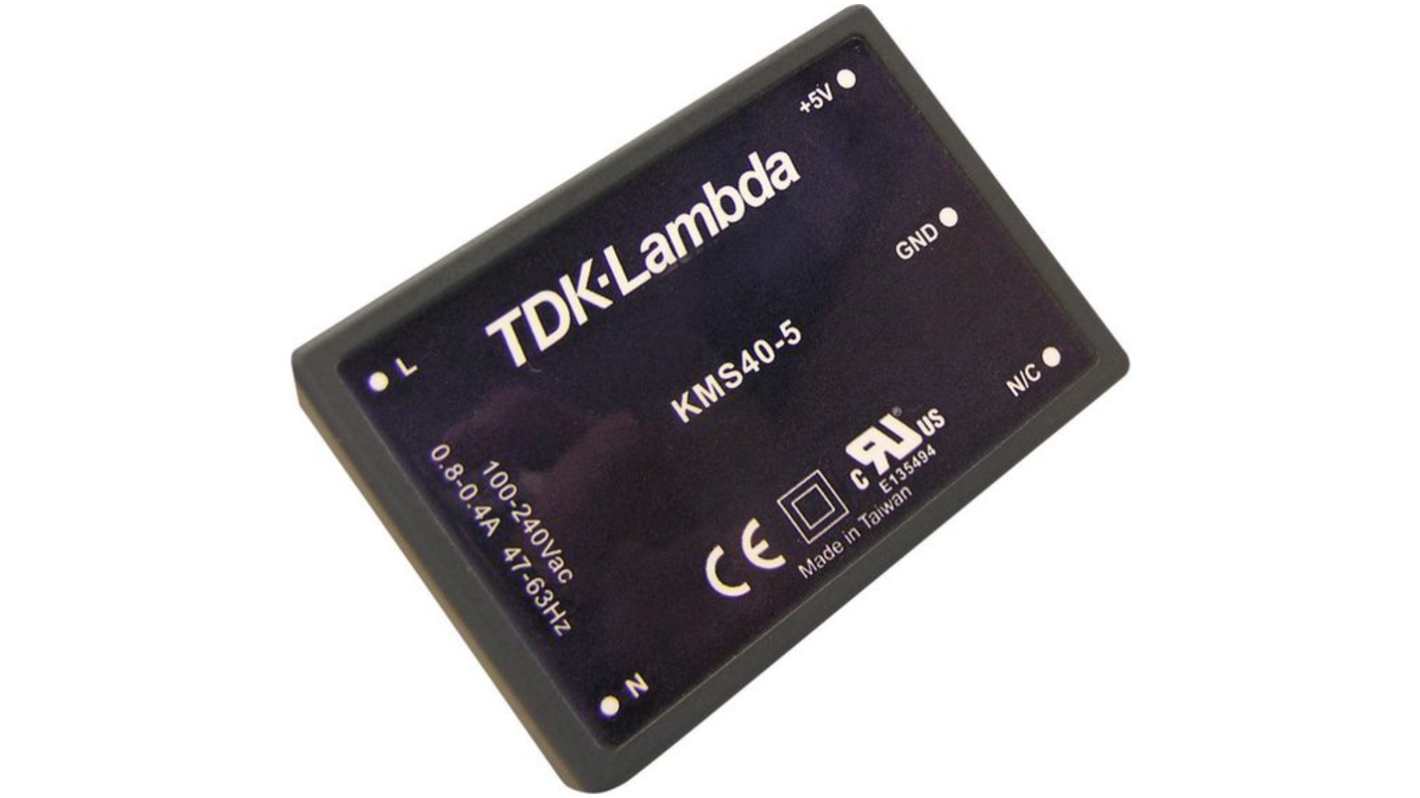 Alimentatore switching TDK-Lambda KMD-40-512, 40W, ingresso 90 → 264V, uscita 5V, 5A