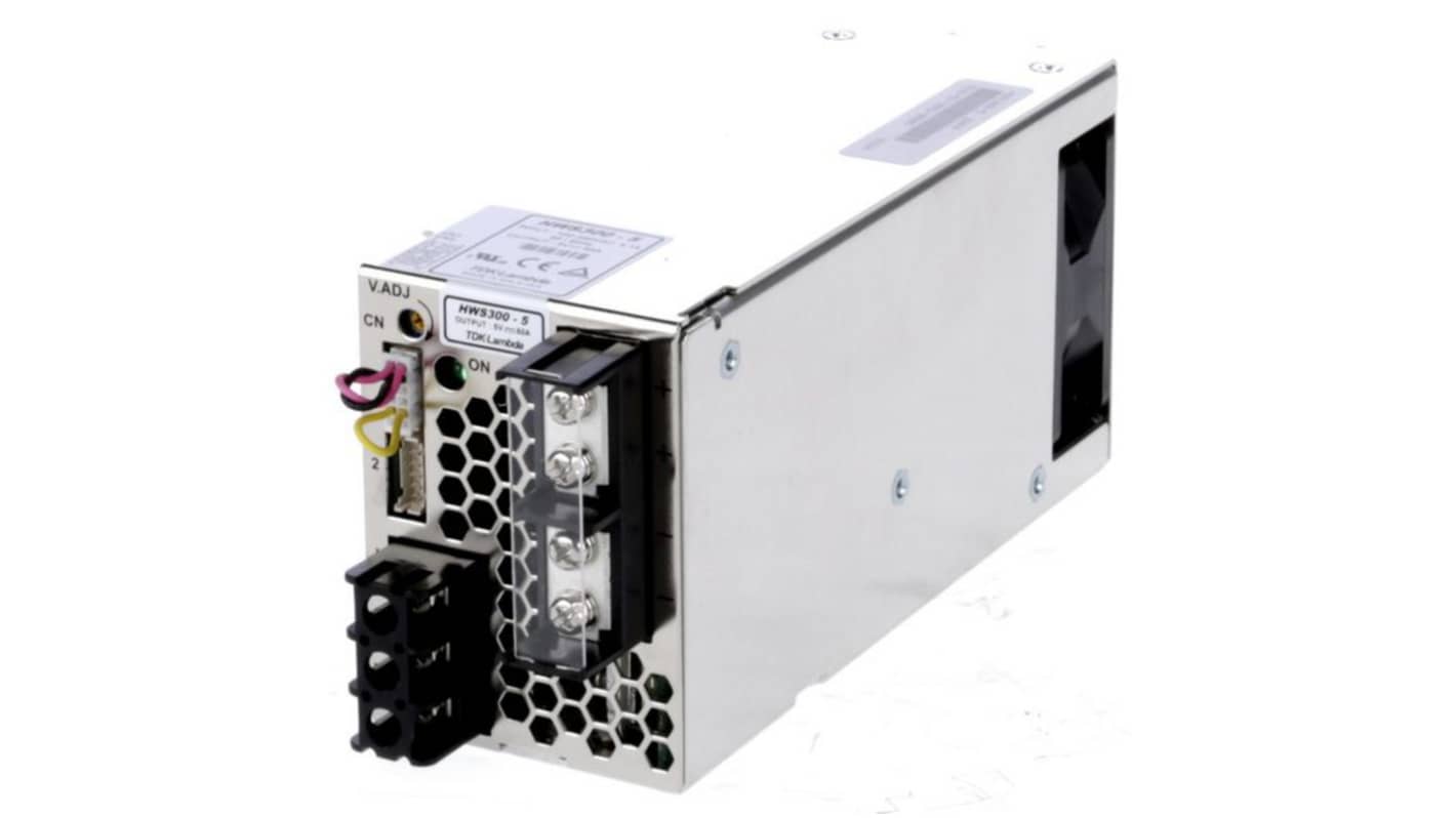 Alimentatore switching TDK-Lambda HWS-300-5, 300W, ingresso 85 → 265V, uscita 5V, 60A