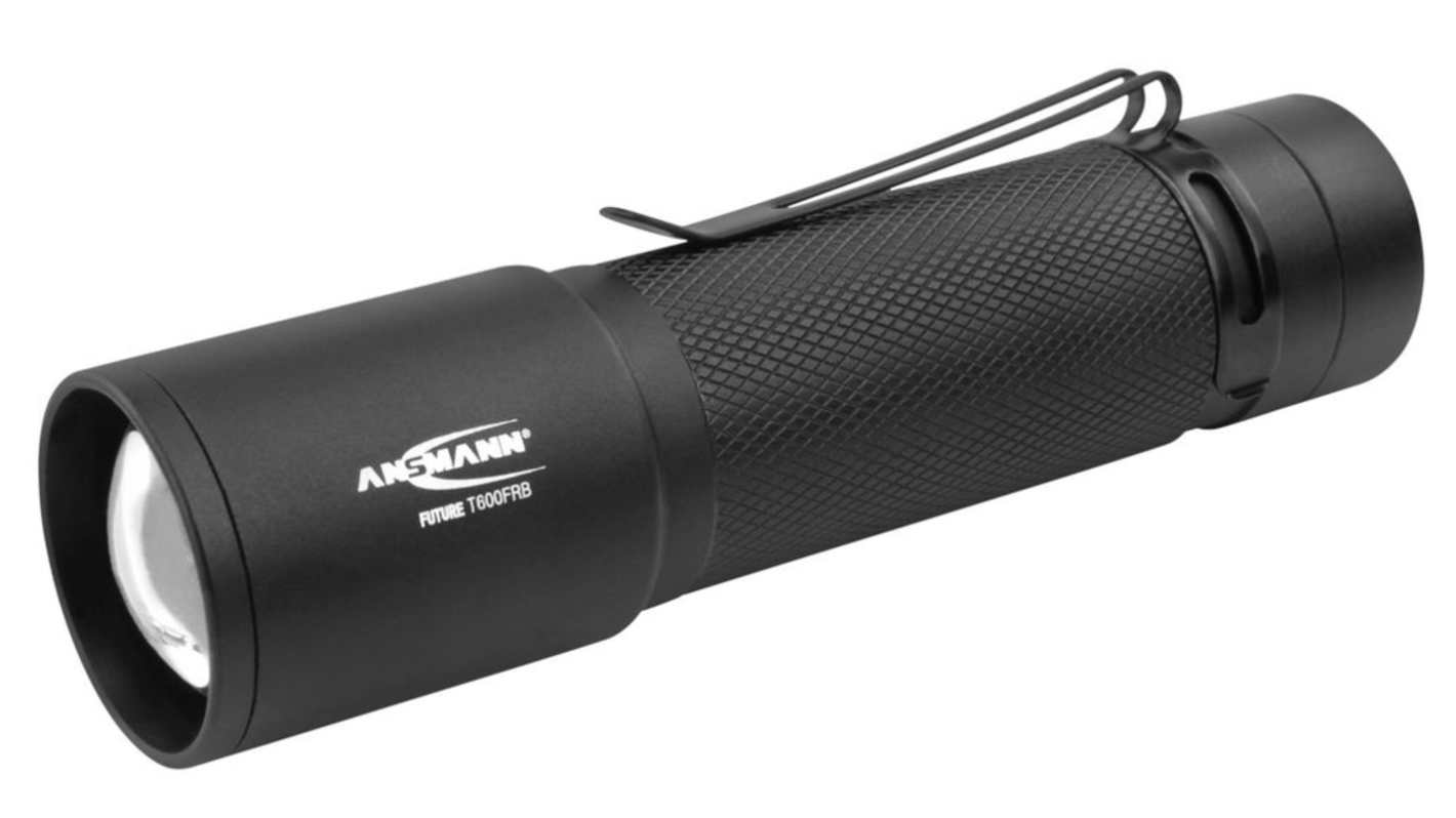 Ansmann 充电式手电筒, 620 流明, LED, 黑色