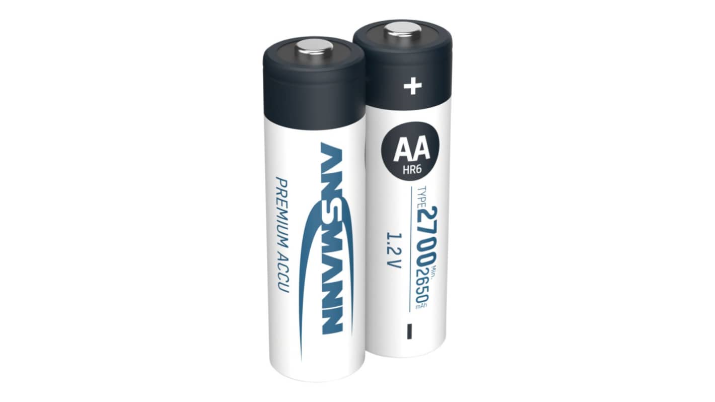 Ansmann 镍氢5号充电电池, 1.2V, 2.7AH, 2个装