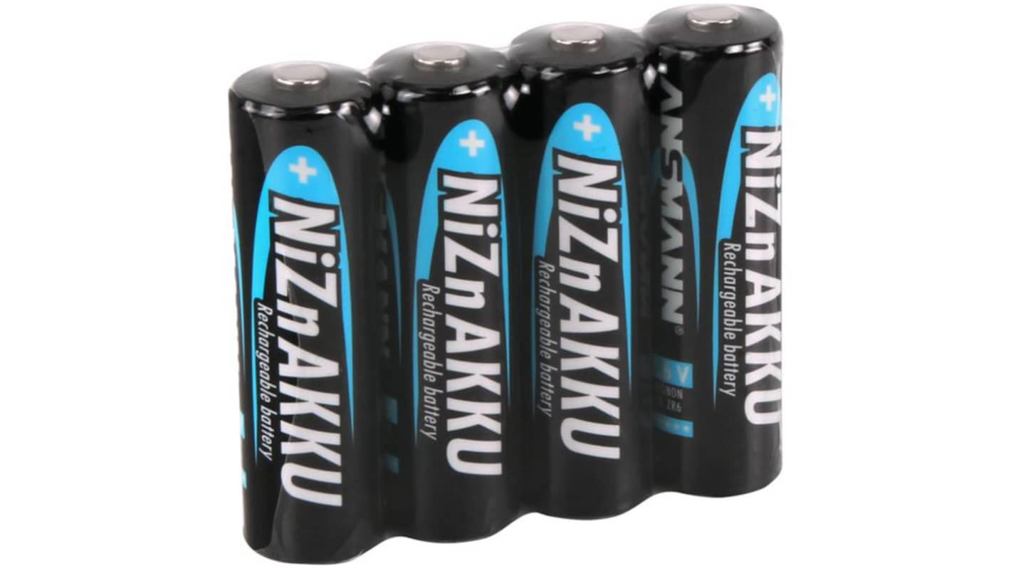 Ansmann NiZn5号充电电池, 1.65V, 1.5AH, 4个装