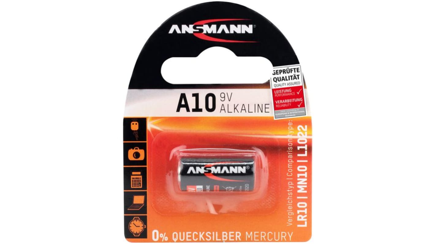 Ansmann 9V电池, 碱性, 标称电压9V