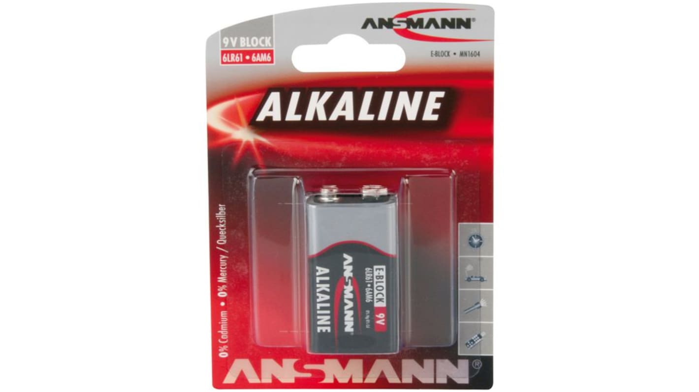 Ansmann Alkaline 9V Battery 9V
