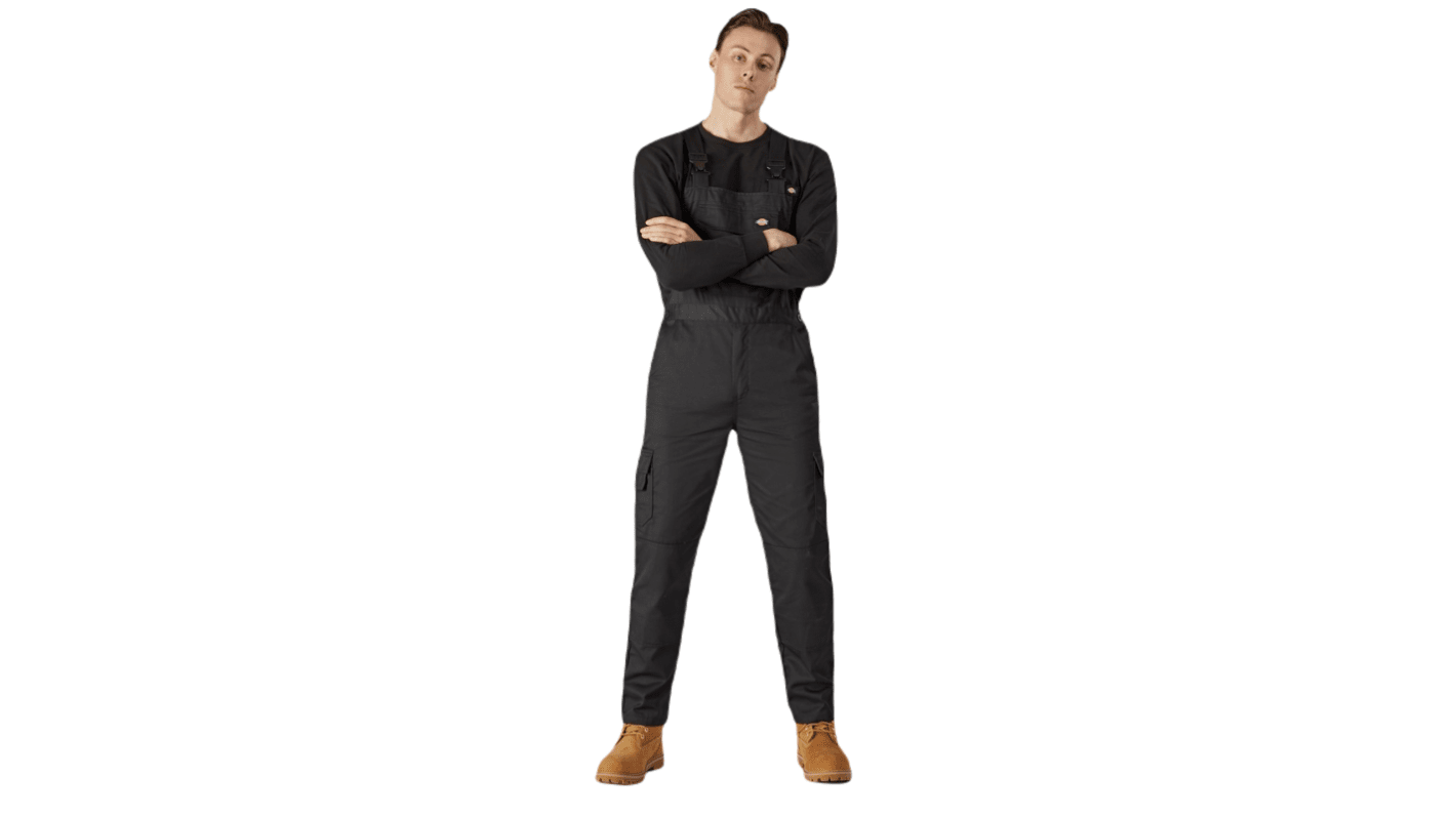 Dickies 舒适, 耐用防护服, 可重复使用, 黑色, S码