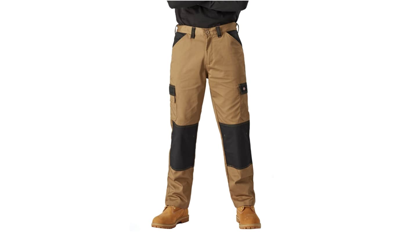 Dickies 中性款长裤, 黑色/黄棕色, 34码, 18.25 → 18.75in腰围, DK0A867Q系列