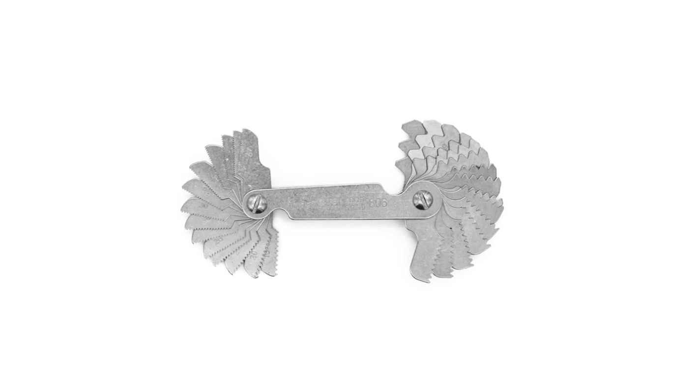 Moore & Wright, 30 Blades Thread Pitch Gauge, Fine thread type