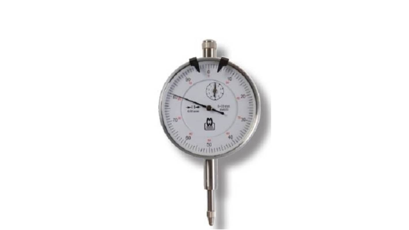Moore & Wright MW400-05 Dial Indicator, 0 → 10 mm Measurement Range, 0.001 mm Resolution , ± 0.016 mm Accuracy
