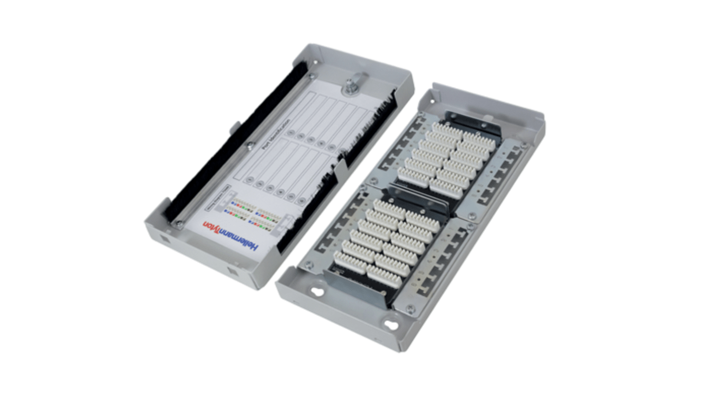 HellermannTyton Connectivity ZTB Series Grey Mild Steel Terminal Box, 138.6 x 294 x 36mm