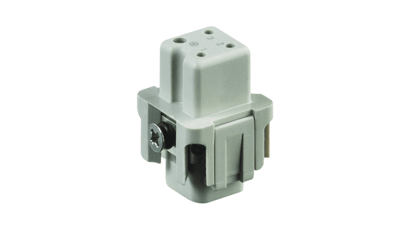 TE Connectivity Heavy Duty Power Connector Module, 10A, Female, HA Insert Series, 4 Contacts