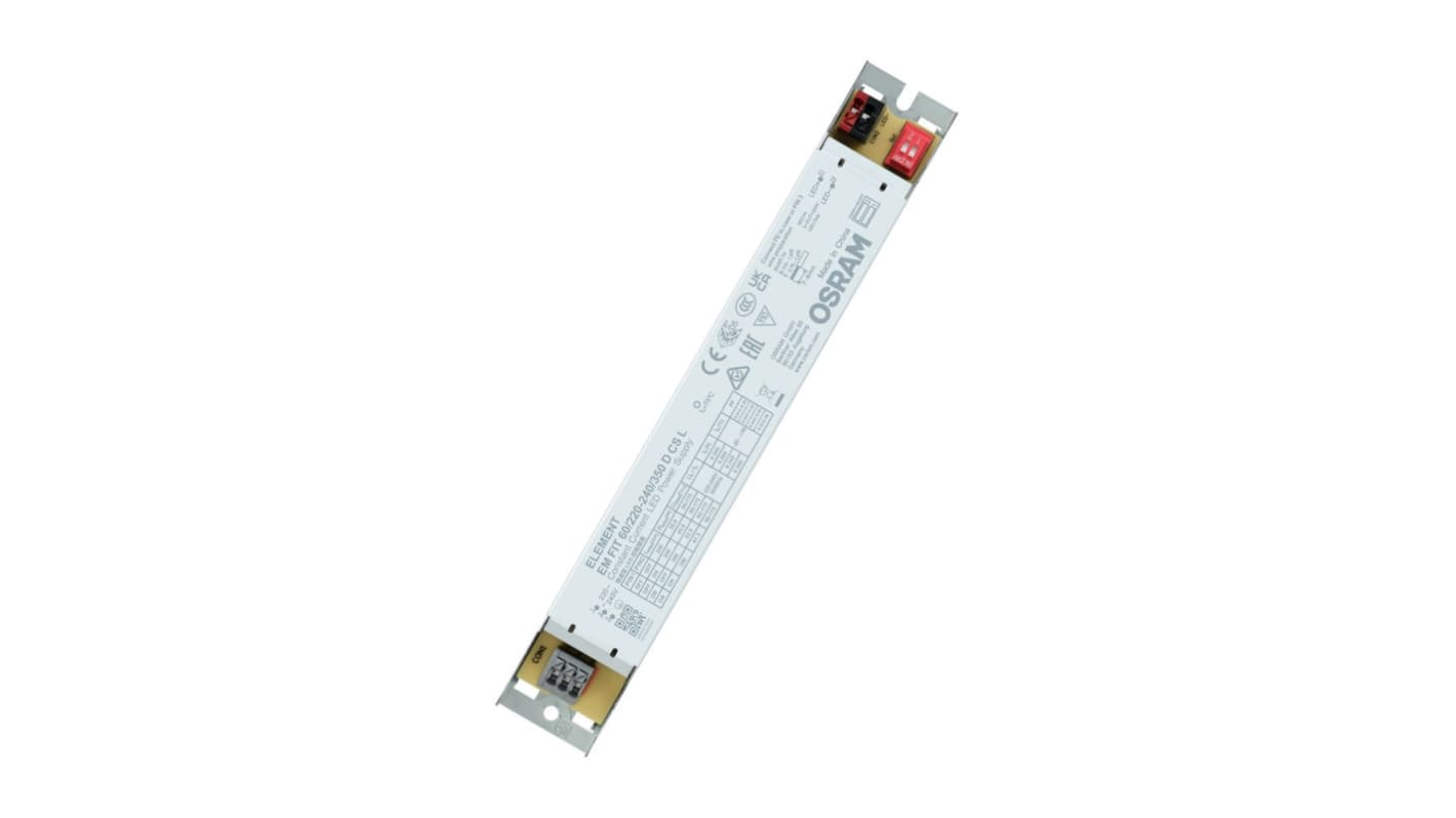 Osram LED Driver, 90 → 175V Output, 61.2W Output, 350mA Output, Constant Current