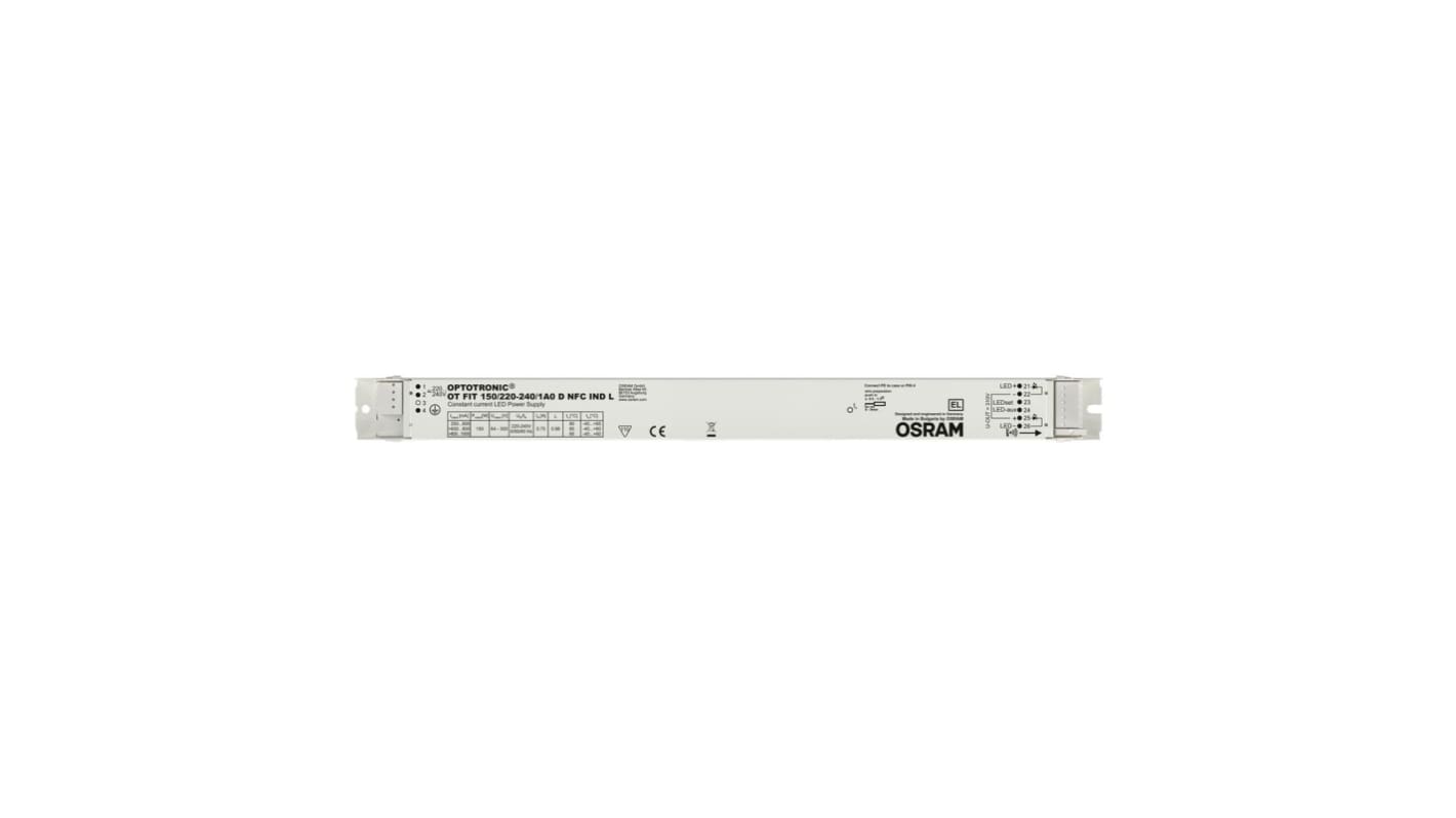 Osram LED Driver, 64 → 300V Output, 150W Output, 1A Output, Constant Current