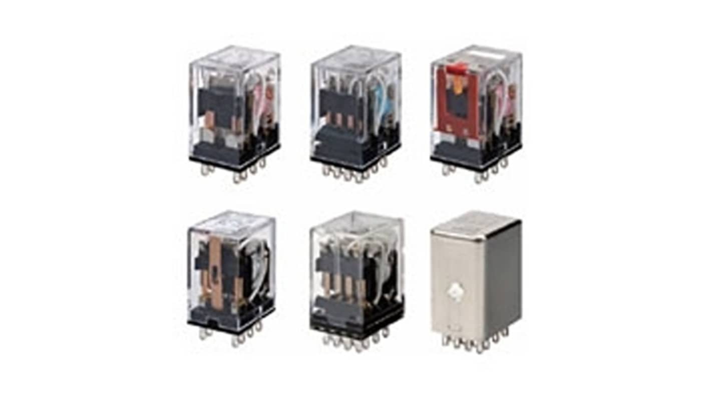 オムロン パワーリレー, 48V dc, 4c接点, 3A, プラグイン取り付け
