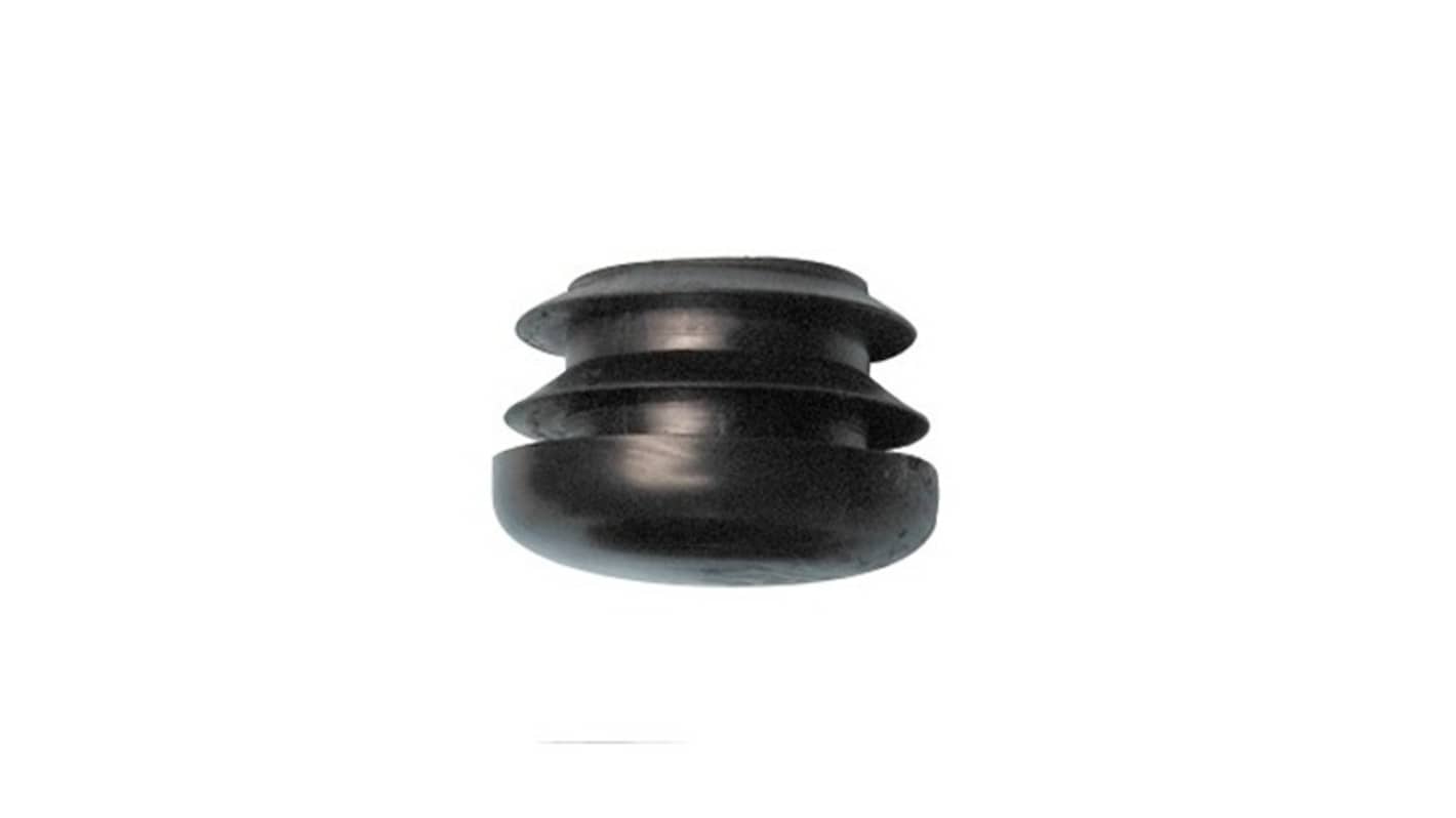 Tapón redondo de Plástico Negro, para diámetro externo de tubo de 16mm