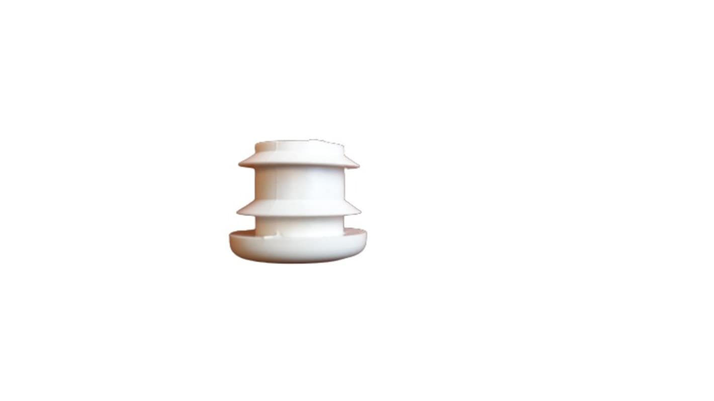 Tapón redondo de Plástico Blanco, para diámetro externo de tubo de 18mm