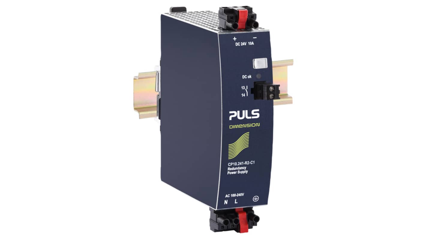 PULS DIN-sín tápellátás, 1 kimenet, 24V, 10A, BE: 100 → 240V, 240W