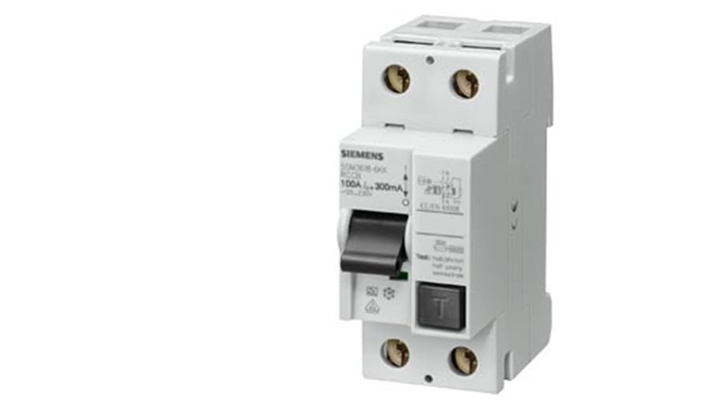 Siemens 5SM33 RCCB, 125A, 2 Pole, 30mA, Type A, 230V