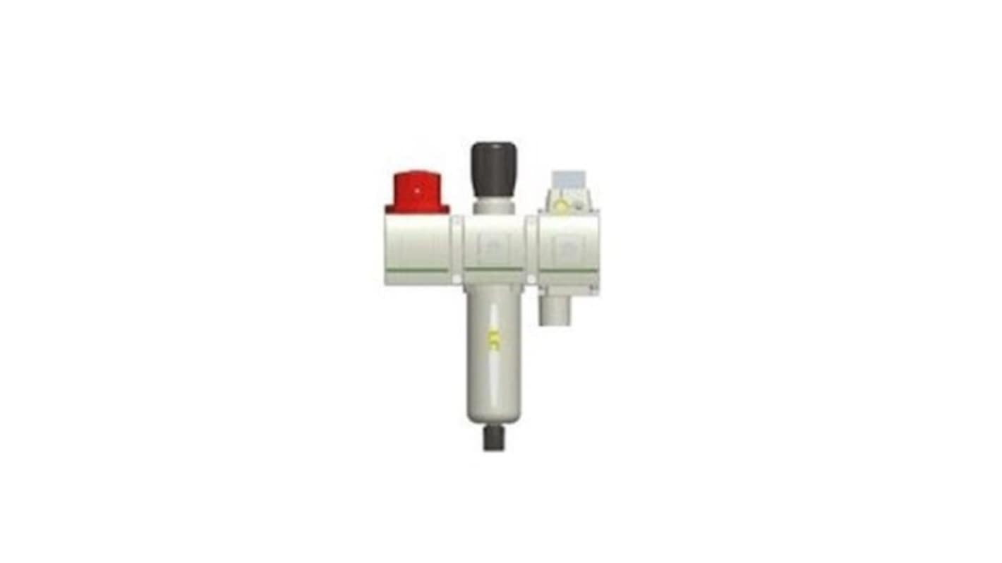 EMERSON ? ASCO Series 652 FRL Assembly, 25μm, G 1/2, Semi Automatic, 10 bar, A652A0000003641