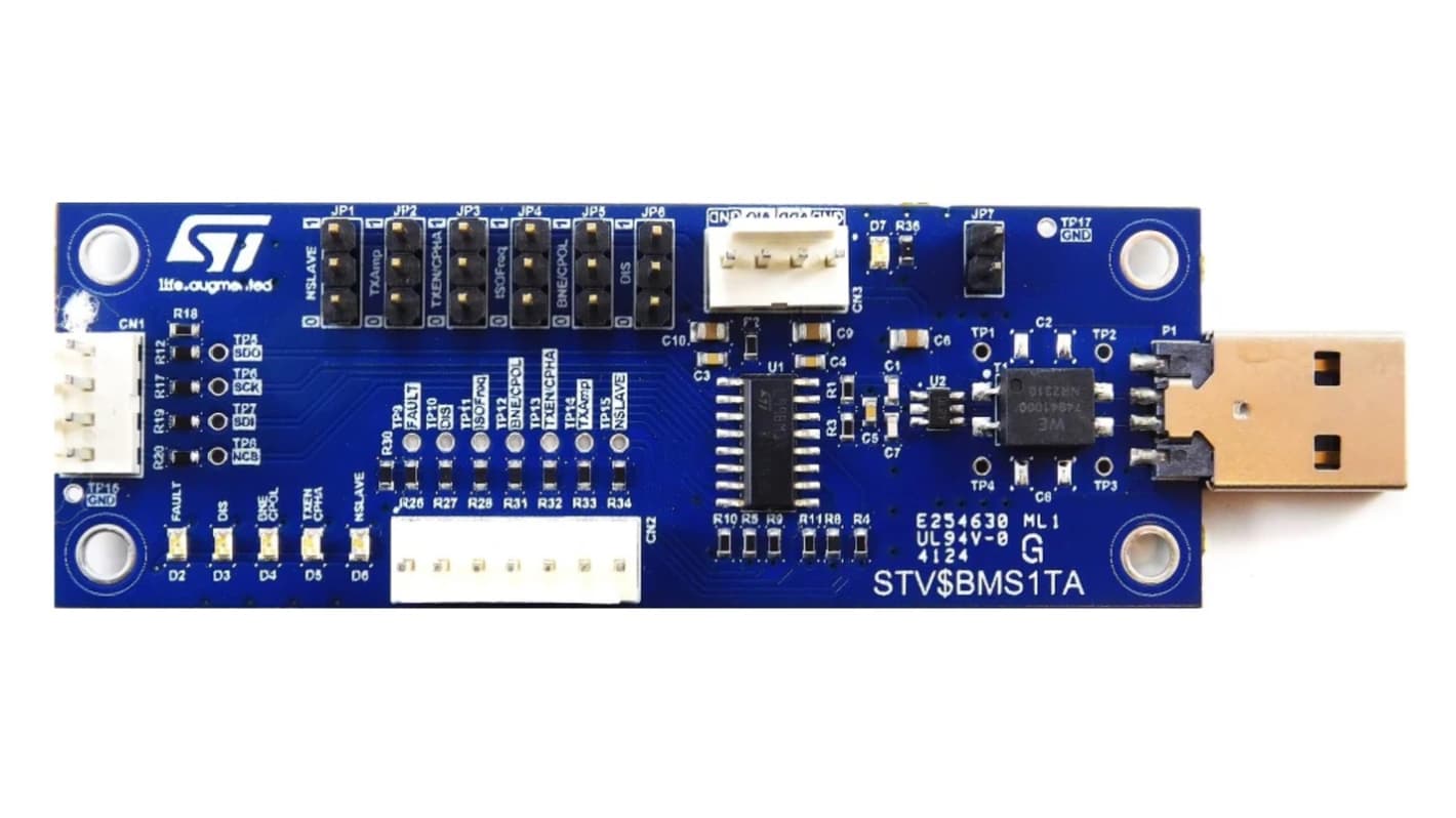 STマイクロ マイクロコントローラ開発ツール, トランシーバボード, SPI to Isolated SPI Dongle Based On The L99BM1T Transceiver, SPI, STEVAL-BMS1T