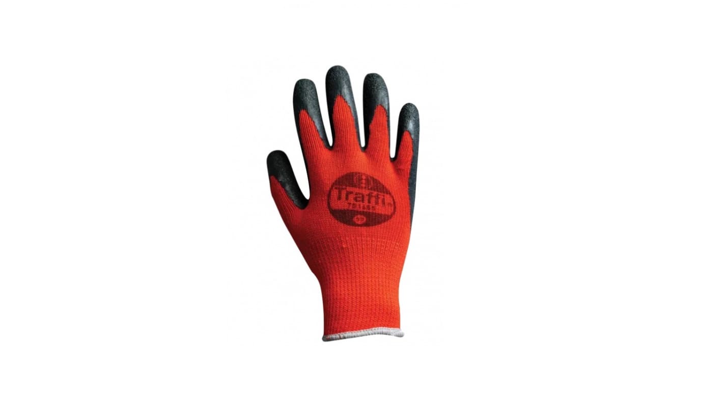 Guanti da lavoro Traffi TG1655, Tg. 7, in Policotone, col. Rosso